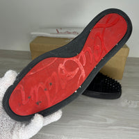 Christian Louboutin Sneakers, Herre Junior Spikes 'Sort' Ruskind (41.5)