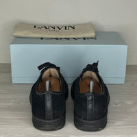 Lanvin Sneakers, 'All Black Suede' Lak Toe (43)