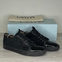 Lanvin Sneakers, 'All Black Suede' Lak Toe (43)