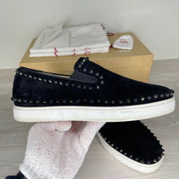 Christian Louboutin Sneakers, 'Black Mix' Suede Pik Boat (41)