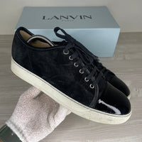 Lanvin Sneakers, 'Black Suede' Lak Toe (41)