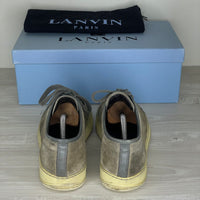 Lanvin Sneakers, 'Grey Suede' Lak Toe (41)
