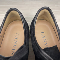 Lanvin Sneakers, 'Black Suede' Lak Toe (41)