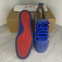 Christian Louboutin Sneakers, 'Electric Blue' Junior Spikes (42)