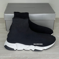 Balenciaga Sneakers, 'Black/White' Speed Trainers (44)