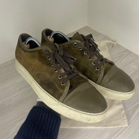 Lanvin Sneakers, Herre 'Oliven' Mat Toe (43)