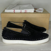Christian Louboutin Sneakers, 'Black Mix' Suede Pik Boat (41)