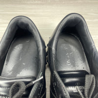 Valentino Sneakers, 'Black Leather' VLTN Open (44)