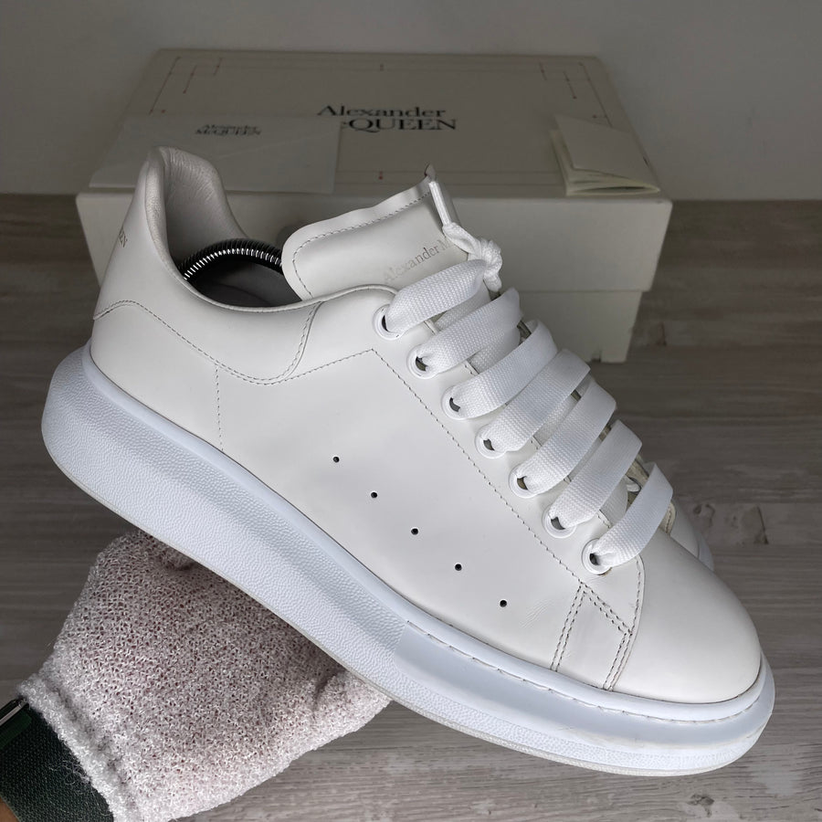 (RESERVERET) Alexander McQueen Sneakers, 'White Leather' Oversized (43)
