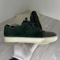 Lanvin Sneakers, Green Suede 'Lak Toe (43)