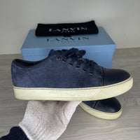 Lanvin Sneakers, Dark Blue Suede 'Mat Toe' (40)