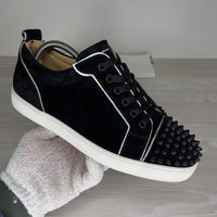 Christian Louboutin Sneakers, 'Multi Black Suede' Junior Spikes (39.5)