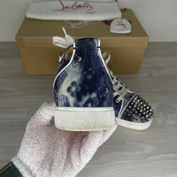 Christian Louboutin Sneakers, 'Multi Silver' Junior Spikes (41)