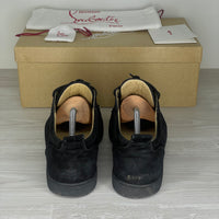 Christian Louboutin Sneakers, 'Black Suede' Junior Spikes (40.5)