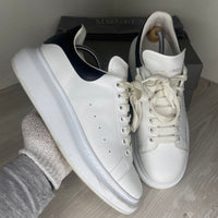 Alexander McQueen Sneakers, 'Black Heel' Leather Oversized (44.5)