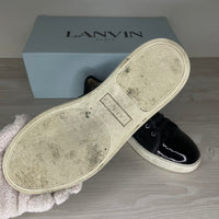 Lanvin Sneakers, 'Black Suede' Lak Toe (41)