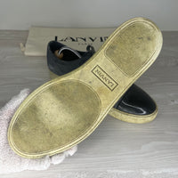 Lanvin Sneakers, 'Grey Suede' Lak Toe (44)