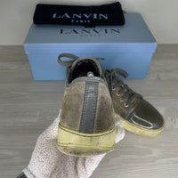 Lanvin Sneakers, 'Grey Suede' Lak Toe (41)