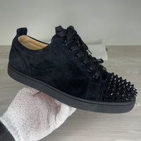 Christian Louboutin Sneakers, 'Black Suede' Junior Spikes (42)