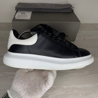 Alexander McQueen Sneakers, 'Black Leather' Oversized Sneakers (41)