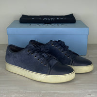 Lanvin Sneakers, Dark Blue Suede 'Mat Toe' (40)