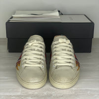 Gucci Sneakers, Beige 'Flames' Ace (42.5)