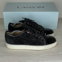 Lanvin Sneakers, 'Black Suede' Lak Toe (41)