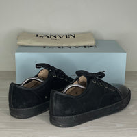 Lanvin Sneakers, 'All Black Suede' Lak Toe (43)
