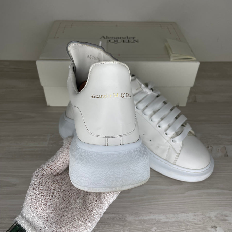 (RESERVERET) Alexander McQueen Sneakers, 'White Leather' Oversized (43)