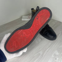 Christian Louboutin Sneakers, 'Black Leather' High-Top (44.5)