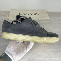 Lanvin Sneakers, 'Grey Suede' Lak Toe (44)