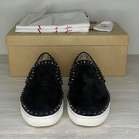 Christian Louboutin Sneakers, 'Black Mix' Suede Pik Boat (41)