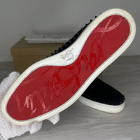 Christian Louboutin Sneakers, Herre Pik Boat 'Sort Ruskind (43)