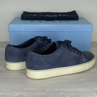 Lanvin Sneakers, Dark Blue Suede 'Mat Toe' (40)