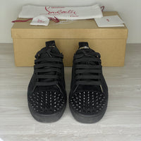 Christian Louboutin Sneakers, 'Black Suede' Junior Spikes (40.5)
