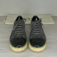 Lanvin Sneakers, 'Grey Suede' Lak Toe (44)