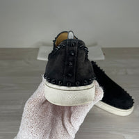 Christian Louboutin, 'Black Suede' Pik Boat (41)