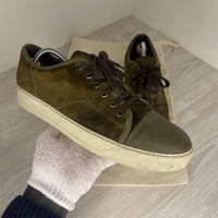 Lanvin Sneakers, Herre 'Oliven' Mat Toe (43)