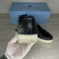 Lanvin Sneakers, 'Black Velour' Mat Toe (44)