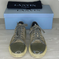 Lanvin Sneakers, 'Grey Suede' Lak Toe (41)