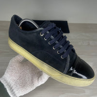 Lanvin Sneakers, 'Navy Suede' Lak Toe (42)