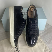 Lanvin Sneakers, Herre 'Sort' Lak Toe (43)