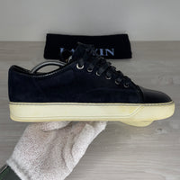 Lanvin Sneakers, 'Black Suede' Lak Toe (39) 🤓