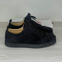 Christian Louboutin Sneakers, 'Black Suede' Junior Spikes (42)
