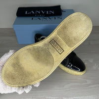 Lanvin Sneakers, 'Black Suede' Lak Toe (43)