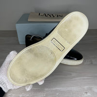 Lanvin Sneakers, 'Black Suede' Lak Toe (43)