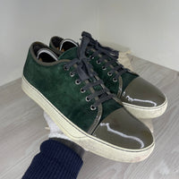 Lanvin Sneakers, Green Suede 'Lak Toe (43)