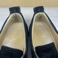 Christian Louboutin Sneakers, 'Black Suede' Junior Spikes (40.5)