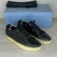 Lanvin Sneakers, 'Black Suede' Mat Toe (39)