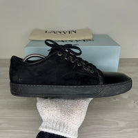 Lanvin Sneakers, 'All Black Suede' Lak Toe (43)